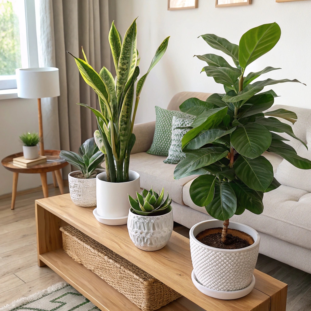 Hands caring for plant, checking soil moisture